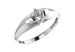 Кольцо из белого золота с фианитом