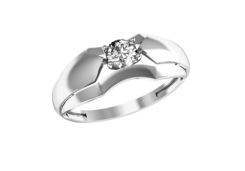 Кольцо из белого золота с фианитом