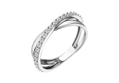 Кольцо из белого золота с фианитом