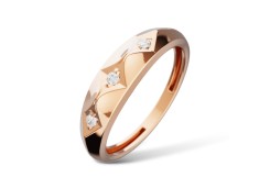 Золотое кольцо с фианитом