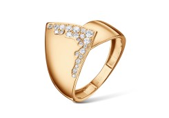 Золотое кольцо с фианитом