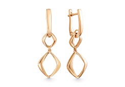 Золотые cерьги висячие