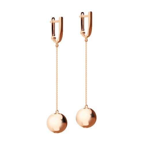 Золотые cерьги висячие