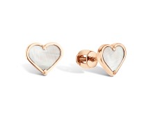 Золотые cерьги пусеты (гвоздики) с перламутром