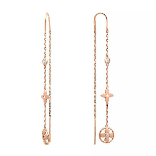 Золотые cерьги классические с фианитом