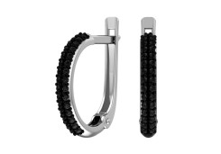 Серебряные cерьги с фианитом