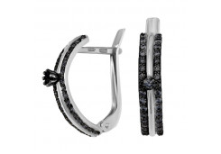 Серебряные cерьги с фианитом