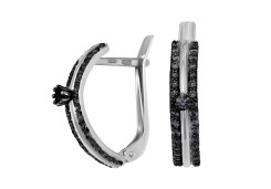 Серебряные cерьги с фианитом