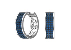 Серебряные cерьги с фианитом