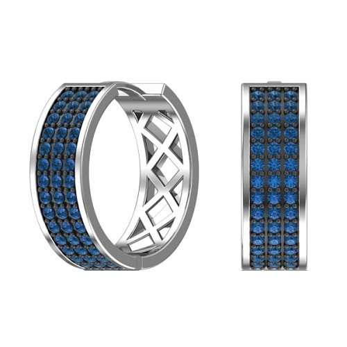 Серебряные cерьги с фианитом