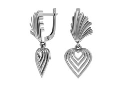 Серебряные cерьги висячие