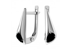 Серебряные cерьги классические с кварцем