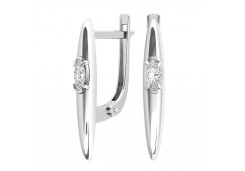 Серебряные cерьги с фианитом
