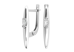 Серебряные cерьги с фианитом