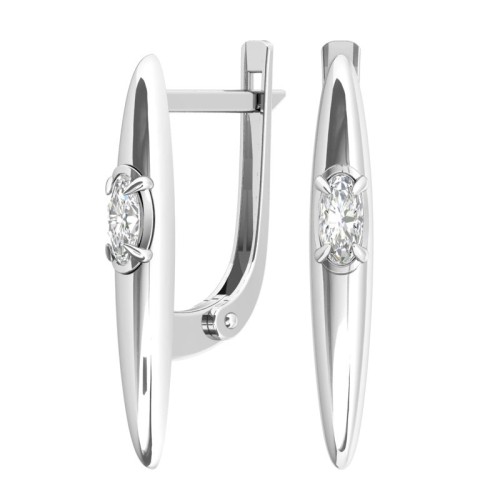 Серебряные cерьги с фианитом