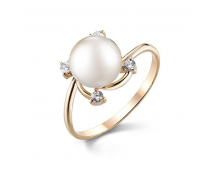 Золотое кольцо с жемчугом