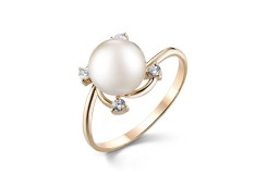 Золотое кольцо с жемчугом