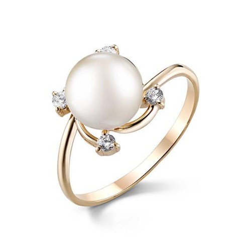 Золотое кольцо с жемчугом