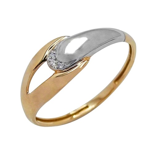 Золотое кольцо с фианитом