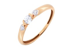 Золотое кольцо с фианитом