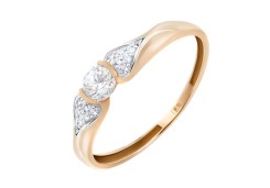 Золотое кольцо с фианитом