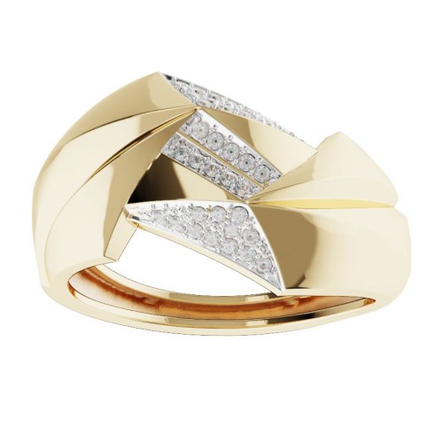 Золотое кольцо с фианитом