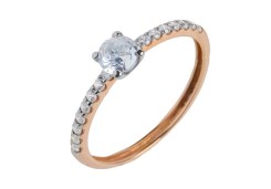 Золотое кольцо с фианитом