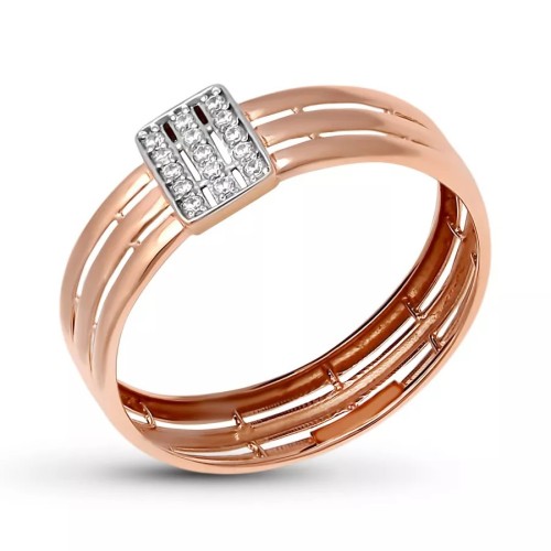 Золотое кольцо с фианитом