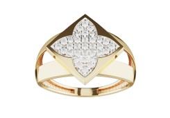 Золотое кольцо с фианитом