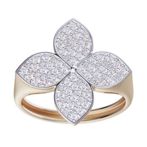 Золотое кольцо с фианитом