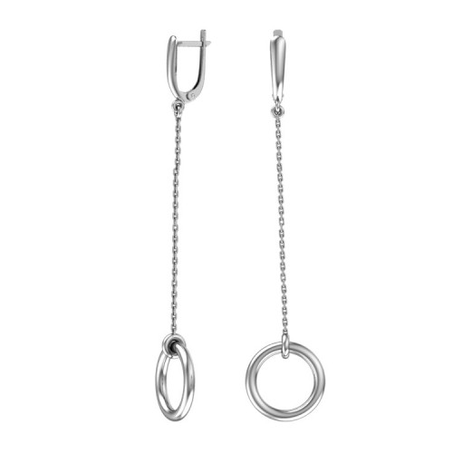 Серебряные cерьги висячие