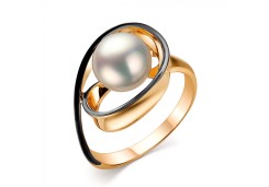 Золотое кольцо с жемчугом