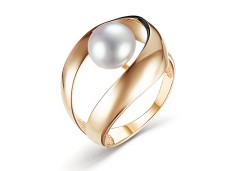 Золотое кольцо с жемчугом