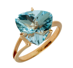 Кольцо из желтого золота с топазом