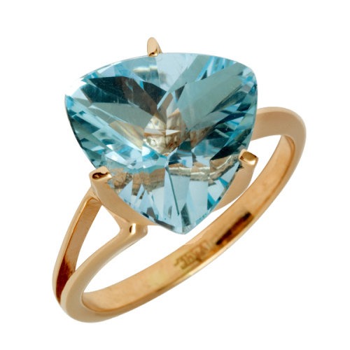 Кольцо из желтого золота с топазом