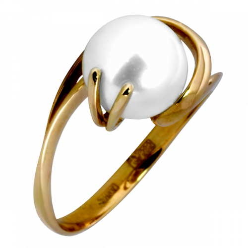 Золотое кольцо с жемчугом