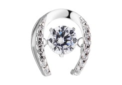 Серебряная подвеска с фианитом