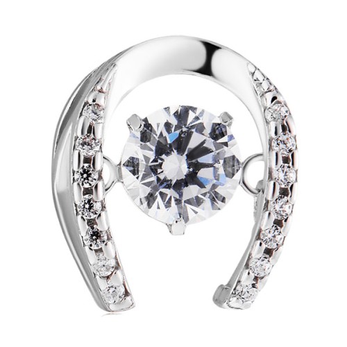 Серебряная подвеска с фианитом