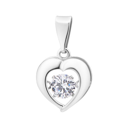 Серебряная подвеска с фианитом