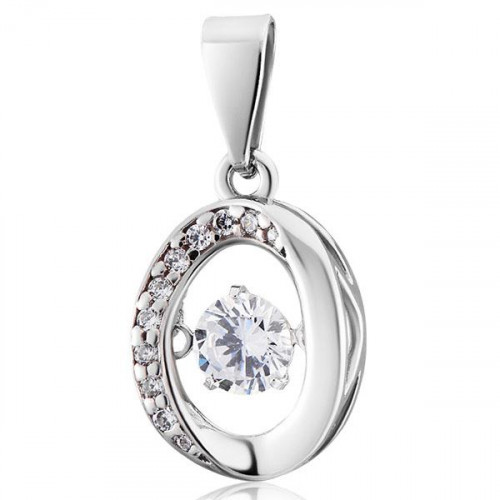 Серебряная подвеска с фианитом