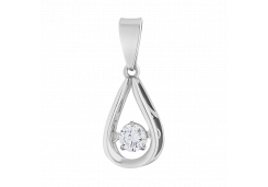 Серебряная подвеска с фианитом