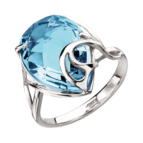 Серебряное кольцо с топазом