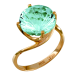 Золотое кольцо с аквамарином