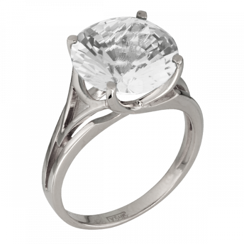 Серебряное кольцо с горным хрусталем
