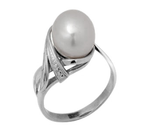 Серебряное кольцо с жемчугом