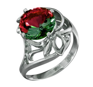 Серебряное кольцо с турмалином