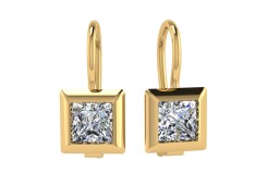 Золотые cерьги с фианитом