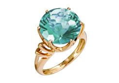 Золотое кольцо с аквамарином