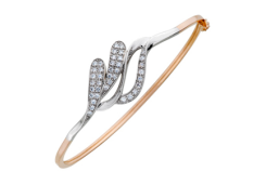 Золотой браслет с фианитом