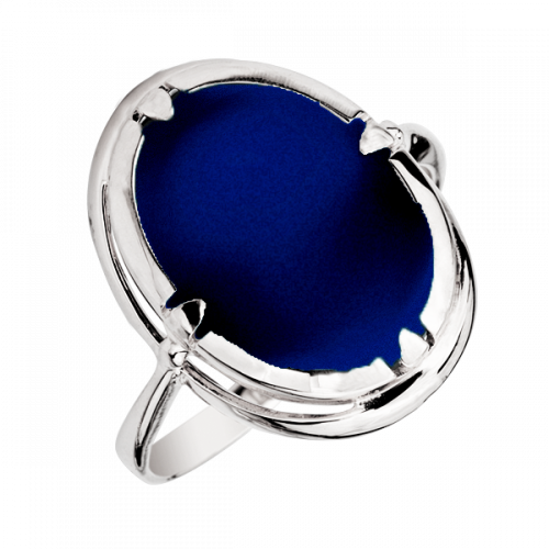 Серебряное кольцо с лазуритом
